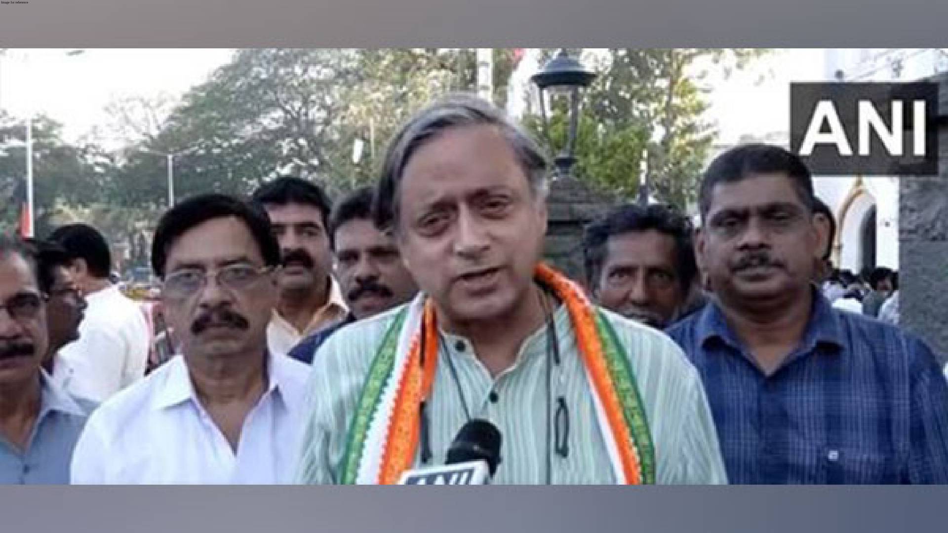 Lok Sabha polls: Congress MP Tharoor hits campaign trail in Thiruvananthapuram on Palm Sunday